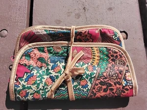 Womens Travel Makeup Cosmetic Bag Japanese Print - Picture 1 of 5
