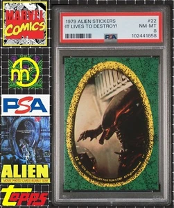 1979 Topps Alien Sticker - 22 Xenomorph / It Lives to Destroy! - PSA 8 NM-MT - Picture 1 of 4