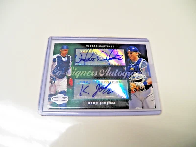 2006 Topps Co-Signers Dual Autographs Victor Martinez/Kenji Johjima CS-3 - Image 1 of 2