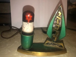 Lámpara bombilla estrella de David vintage Yahrzeit "In Loving Memory" - NOGA Israel ¡Funciona! - Imagen 1 de 7