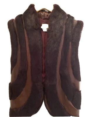 高级嬉皮士尺寸小背心兔毛、羊皮和丝绸  — 第 1/4 张图片