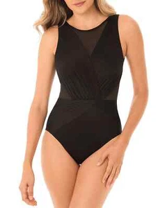 MIRACLESUIT Illusionists Palma Mesh Allover Slimming One Piece Swimsuit sz 8 - Picture 1 of 6
