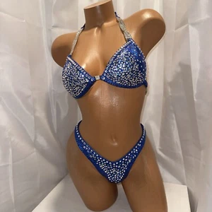 COMPETITION /FITNESS royal blue WELLNESS Bikini Suit 34C Cup Small - Picture 1 of 5