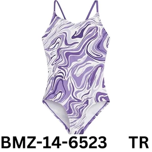 Kanu Surf Girls' Hurricane Beach Sport UPF 50+ 1-Piece Swimsuit, Gigi Purple, 14 - Picture 1 of 3