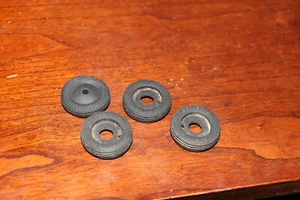 Nosco Plastics Black Rubber vintage Tires - Lot of 3 & 1 MARX 1 1/8'' DIAMETER - Picture 1 of 1