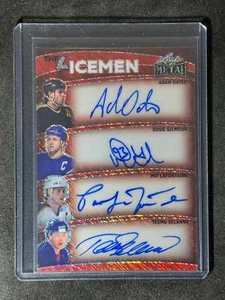 2024 Leaf Metal Hockey Legends Cuatro Automáticos Oates Gilmour Lafontaine Selanne 1/1 - Imagen 1 de 2