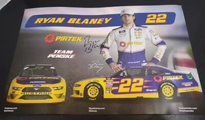 Ryan Blaney hand signed 11 x 17 Pirtek poster - Team Penske - Picture 1 of 3