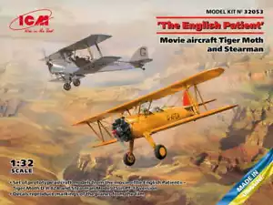 ICM 32053 - 1:32 The English Patient Movie aircraft Tiger Moth and Stearman - Picture 1 of 3