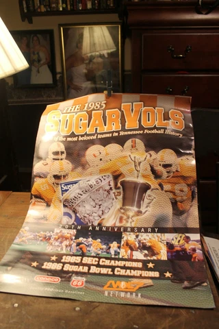 Vintage 1985 Tennessee Volunteers Sugar Vols 20th Anniversary Poster 18x24 Cover