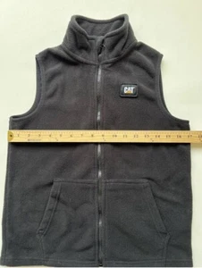 CAT Caterpillar Workwear Black fleece Vest full zip Boys size Medium 10-12 - Picture 1 of 5