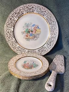 Cake Plate Set; Homer Laughlin; Georgian; USA; Royal China - Picture 1 of 7