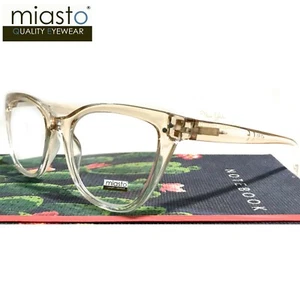 GAFAS DE LECTURA GRANDES MIASTO GRAN CUADRADO OJO DE GATO + 1,50 OMBRE MARRÓN CRISTALINO - Imagen 1 de 3