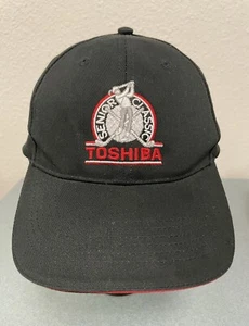 BLACK TOSHIBA SENIOR CLASSIC GOLF  CALI FAME  BASEBALL CAP HAT - Picture 1 of 3