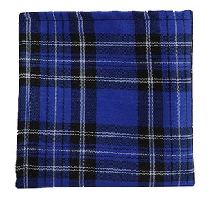 New Men's Polyester Pocket Square Hankie Only plaids checkers Royal Blue formal - Picture 1 of 2