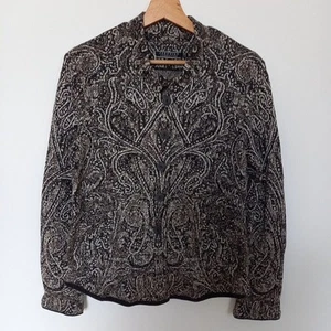 Chaqueta tejida elástica semi-ajustada de algodón Pima talla M Peruvian Connection - Imagen 1 de 7