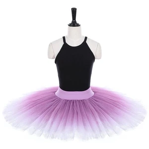 Professionelles lila ombre Ballett Tutu Kostüm Probe Rock 7 Lagen Small Medium - Bild 1 von 7