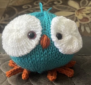 Baby Owl Plush Handmade Crochet Plushie Amigurumi Stuffed Toy NEW 6” - Picture 1 of 5