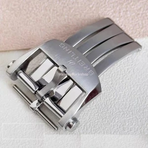 Breitling Gebürstetes Silber Faltschließe Faltschließe Schließe 20mm A20D.6  - Bild 1 von 7