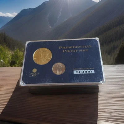 "Conjunto de prova presidencial" em camadas de ouro 24K edição limitada 20.000 John Adams - Imagem 1 de 4