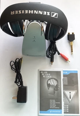 Sennheiser RS120 Headphones with all parts and cables for Repair/Parts - Image 1 of 2