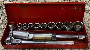 Companion Ratchet & Socket 15 Piece Set 3/8" Drive 12 Point Vintage No. 9-3362 - Picture 1 of 13