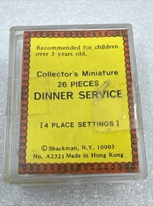 Vintage Shackman Collector's Miniature Dinner Service Doll House 26 pieces - Picture 1 of 4