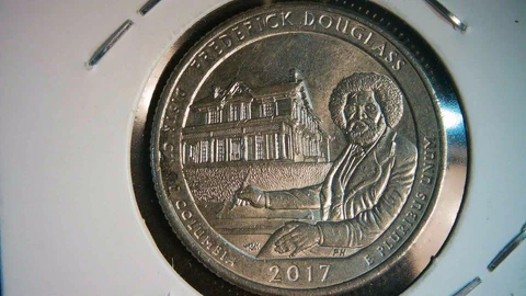 2017 FREDERICK DOUGLAS DIE CHIP 25C MINT ERROR/VARIETY Cover