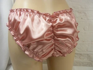sissy dusky pink satin scrunch butt panties sexy lingerie knicker femboy - Picture 1 of 2