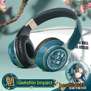 Genshin Impact Xiao Cuffie pieghevoli cosplay auricolari wireless Bluetooth regalo - Foto 1 di 9