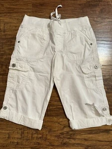 Justice Girls White Capri Shorts - Picture 1 of 4