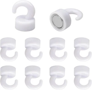 Small Magnetic Hooks White(2024 New) for Refrigerator, Mini Magnetic Hooks Light - Picture 1 of 8