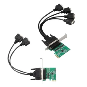 PCIe to 2/4 Port Serial RS232 9Pin Adapter Expansion Card Compatible PCIEX4X8X6 - Afbeelding 1 van 10