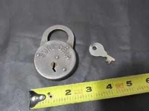 Sure Grip padlock vintage antique lock metal - Picture 1 of 6
