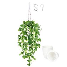 Fake Hanging Plants Decor with Pot, 2pcs 3.3ft Artificial Plants for Home Ind...