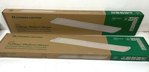 LOT OF 2 Lithonia Lighting Adjustable Lumen LED White Wraparound Light - Picture 1 of 3