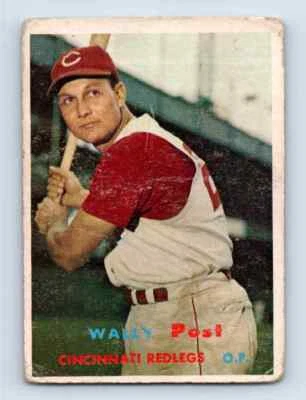 1957 Topps Wally Post Cincinnati Reds #157 - Image 1 of 2