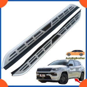 Fits for Jeep Compass 2023 2024 Fixed Running Boards Side Steps Pedals Nerf Bar - Picture 1 of 3