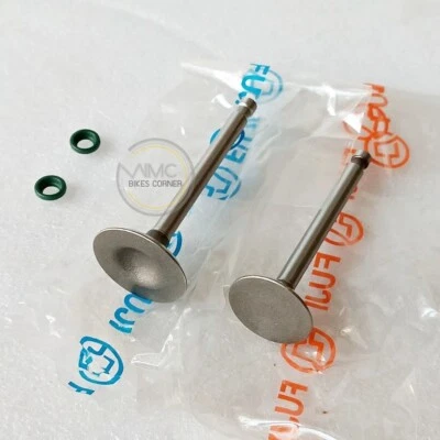 VÁLVULA DE ENTRADA Y ESCAPE JAPÓN + 2x SELLO DE VÁSTAGO PARA HONDA S90 CS90 CL90 C90 CD90 Foto 1 de 4