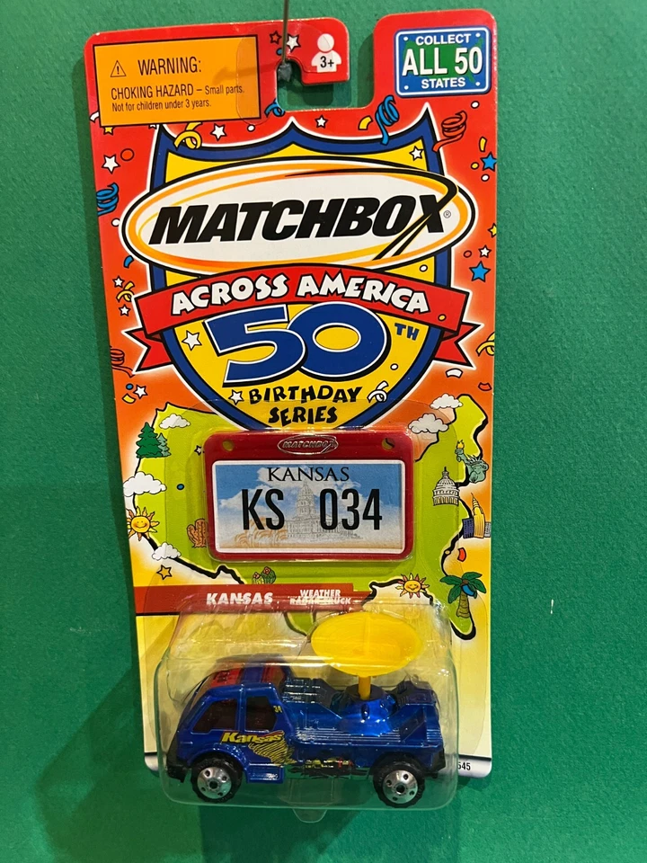 Matchbox Across America 50th Birthday Kansas Radar Truck 1/64 Diecast BX48 - Image 1 of 1