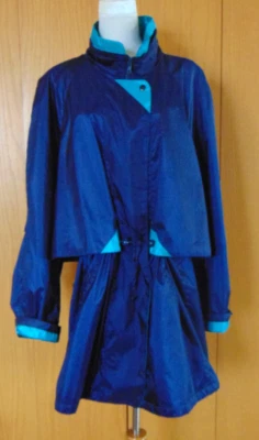 CABIN CREEK VINTAGE WOMEN BLUE COAT CINCH/DRAWSTRINGS WINDBREAK JACKET TRENCH~1X - Image 1 of 4