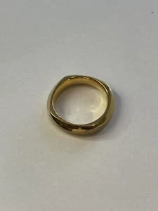 SIZE 6.5 STAINLESS STEEL GOLD TONE RING by EDFORCE 3mm wide With Design - Picture 1 of 8