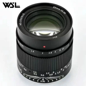 Wesley 35mm F0.95 Large Aperture Portrait Lens for Canon Sony Nikon Fuji Camera - Picture 1 of 6