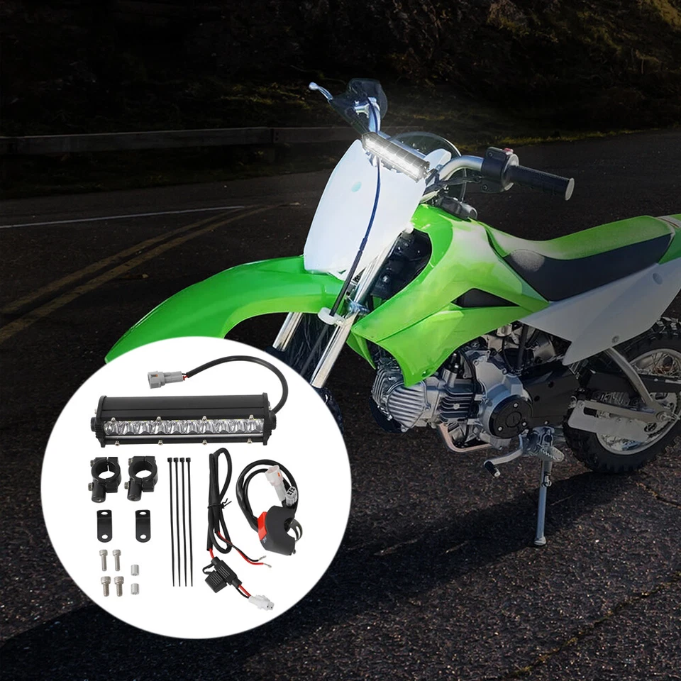 Kit de iluminación de barra de faros LED impermeable para KLX110 CRF110 TTR110 YZ250F YZ450 Foto 1 de 4