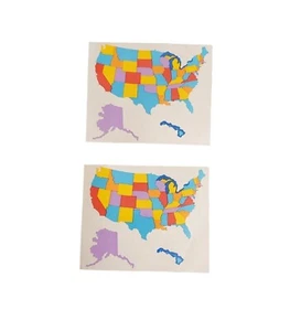 Adesivi vintage signora Grossman mappa Stati Uniti America Hawaii Alaska in pensione 1991 - Foto 1 di 2