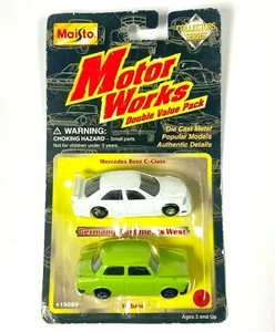2 Cars 1996 Maisto Mercedes Benz C & German East Meets West Trabant  Motor Works - Picture 1 of 6