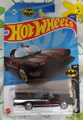 Batmobile Batman TV Series Classic (2021 1:64 Scale) HOT WHEELS DC HCV64-M7C5 - Image 1 of 3