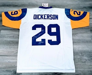 AUTHENTIC AUTOGRAPHED ERIC DICKERSON NEW W/TAG THROWBACK JERSEY LA RAMS HOF 1999 - Picture 1 of 5