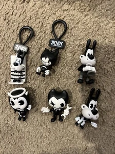Bendy And The Ink Machine Backpack Clip Key Chain & Figure Lot - Picture 1 of 7