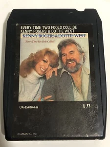 Kenny Rogers Dottie West 8-Track Cassette Tape Every-time Two Fools Collide Ods3 - Picture 1 of 3