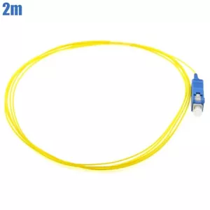 2M SC-UPC Fiber Optic Simplex Singlemode Optical Patch Cable Pigtail Cord Yellow - Picture 1 of 2